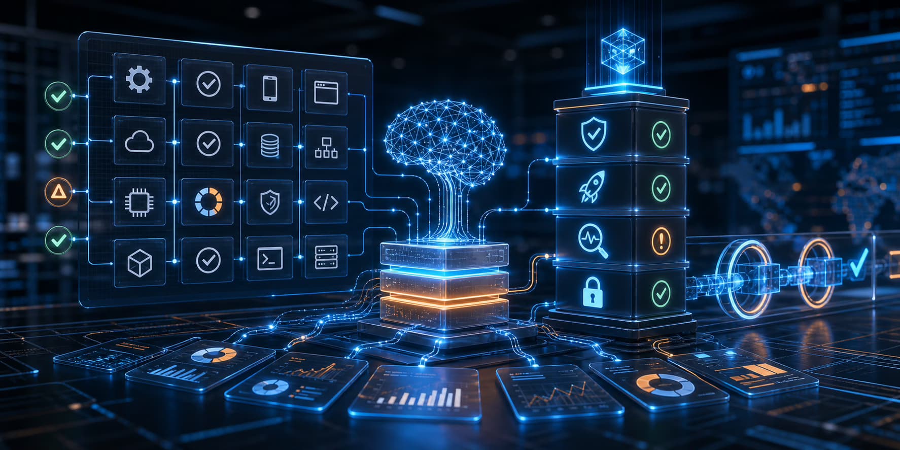 Quality engineering control tower validating AI-assisted software releases